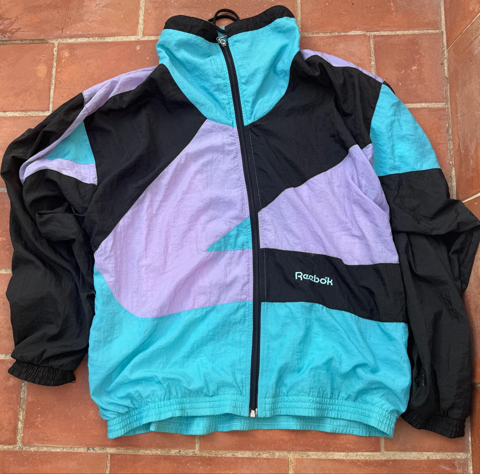 Reebok Vintage 90s Windbreaker Jacket Oversize